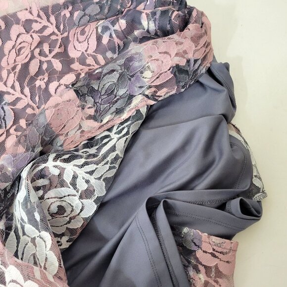 DKNY Pink and Gray Lace Party Dress - Picture 7 of 7